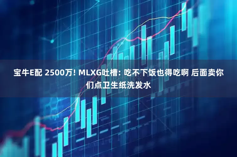 宝牛E配 2500万! MLXG吐槽: 吃不下饭也得吃啊 后面卖你们点卫生纸洗发水